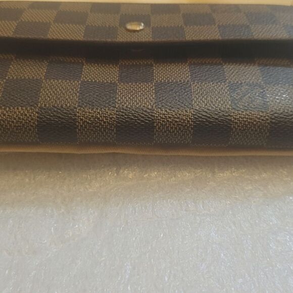 Authentic Louis Vuitton Damier Ebene Sarah Wallet International FUll set : Box - Picture 4 of 15